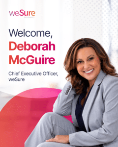 weSure CEO Announcement Deb McGuire, newly appointed CEO of weSure